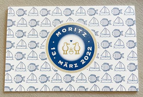 Individuelle Geburtskarte Moritz